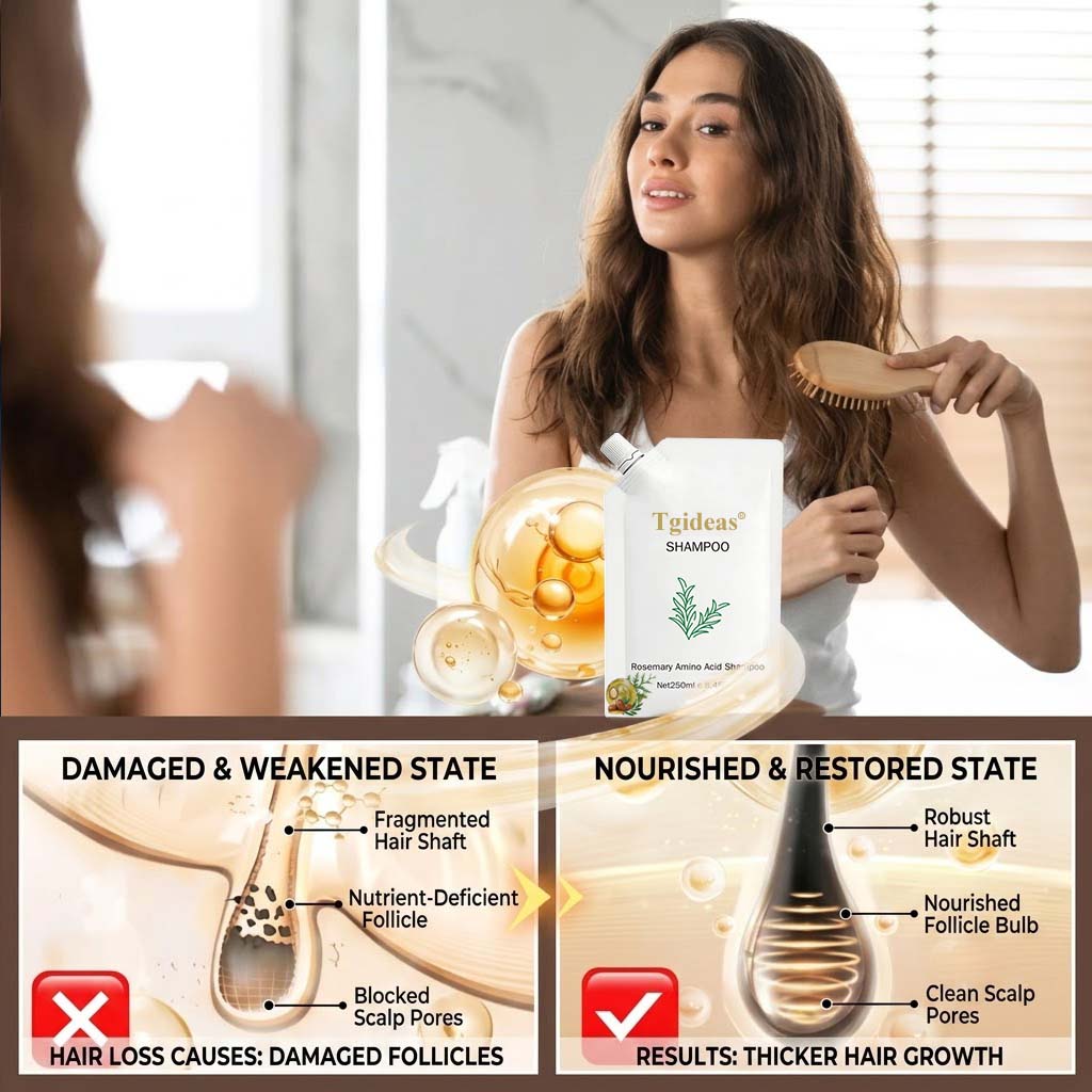 Rosemary Amino Acid Shampoo — Revitalize Hair Follicles, Say Goodbye to Hair Loss, Promote New Hair Growth, and Reclaim Fuller Hair and Confidence