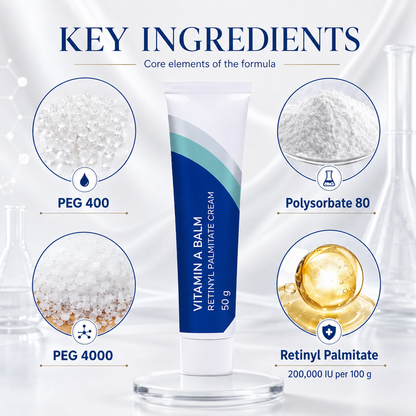 Vitamin A Balm 50g – Retinyl Palmitate Cream for Smoother, Firmer-Looking & Hydrated Skin