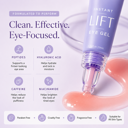 Instant Lift Eye Gel – Refreshes the Look of Puffiness, Dark Circles & Fine Lines