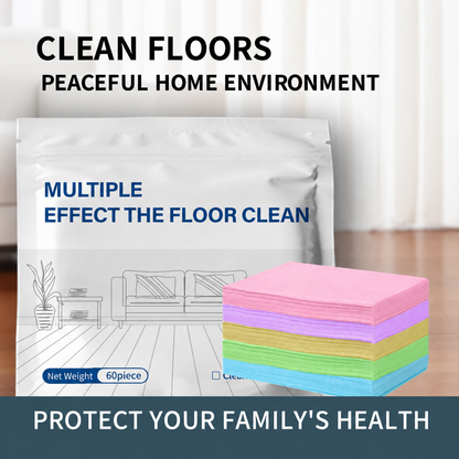 🧹 BUY 1 GET 1 FREE!✨ 60-Pieces Multi-Effect Floor Cleaning Sheets – Powerful Stain Removal & Fresh Scent 🌿